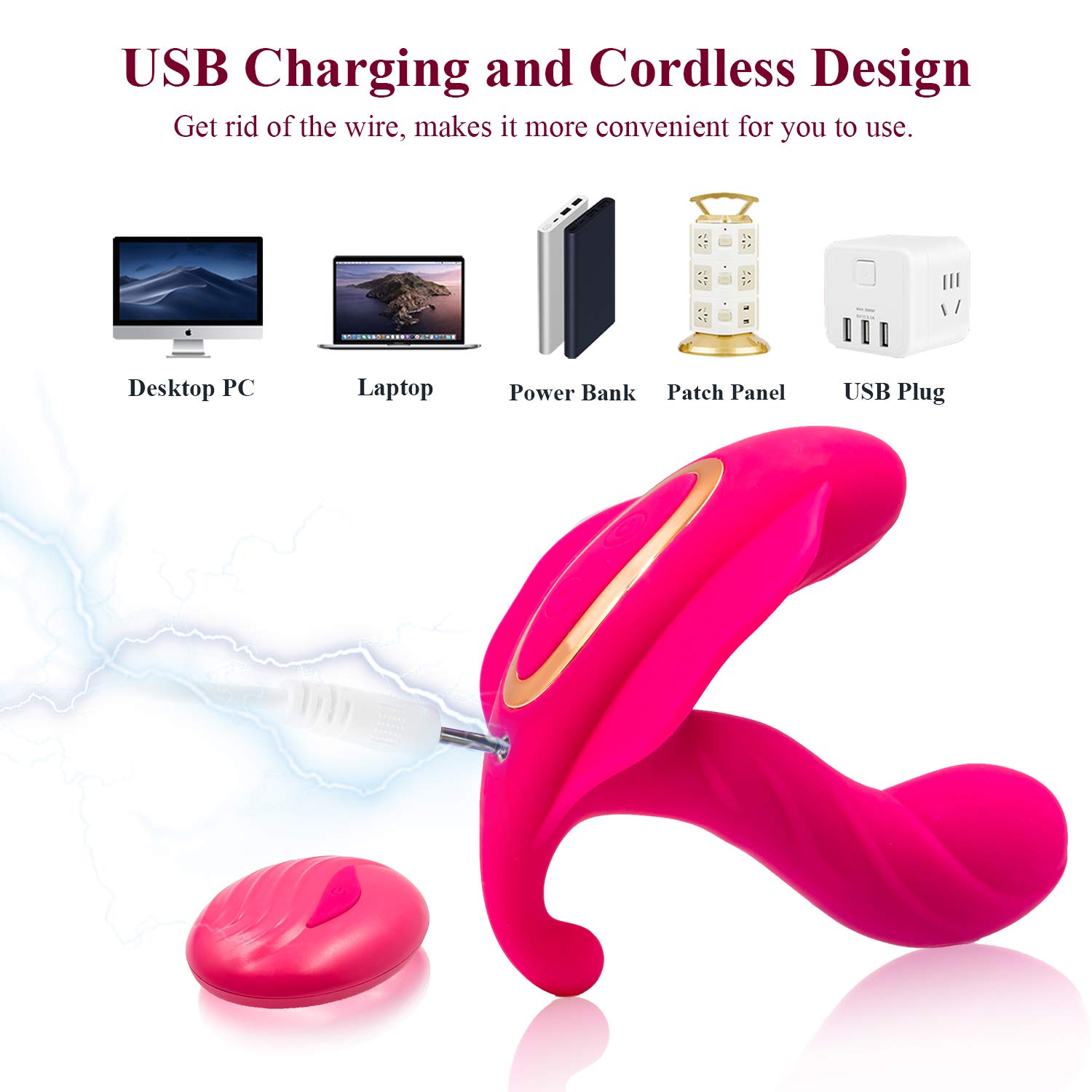 Wearable Vibrators Wireless USB Charging Remote Control Clitoral G spot Butterfly Massager Vibrating Panties Smart Heating 10 Vibration Flirting Dildo Sex Toy Adult Toys for Women Couple Female