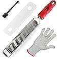 Kaluns Citrus Zester & Cheese Grater, Razor Sharp Stainless Steel Blade With Handle, Chocolate, Lemon Garlic, Fruits, Vegetab
