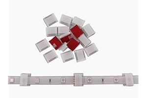 Threetwofour LED Strip Light Clips self Adhesive mounting Brackets Cable Clamp for 8-10mm Width IP65 led Strip Light Cable Clips Wire Holder for Dash cams,Network Cables 100Pack