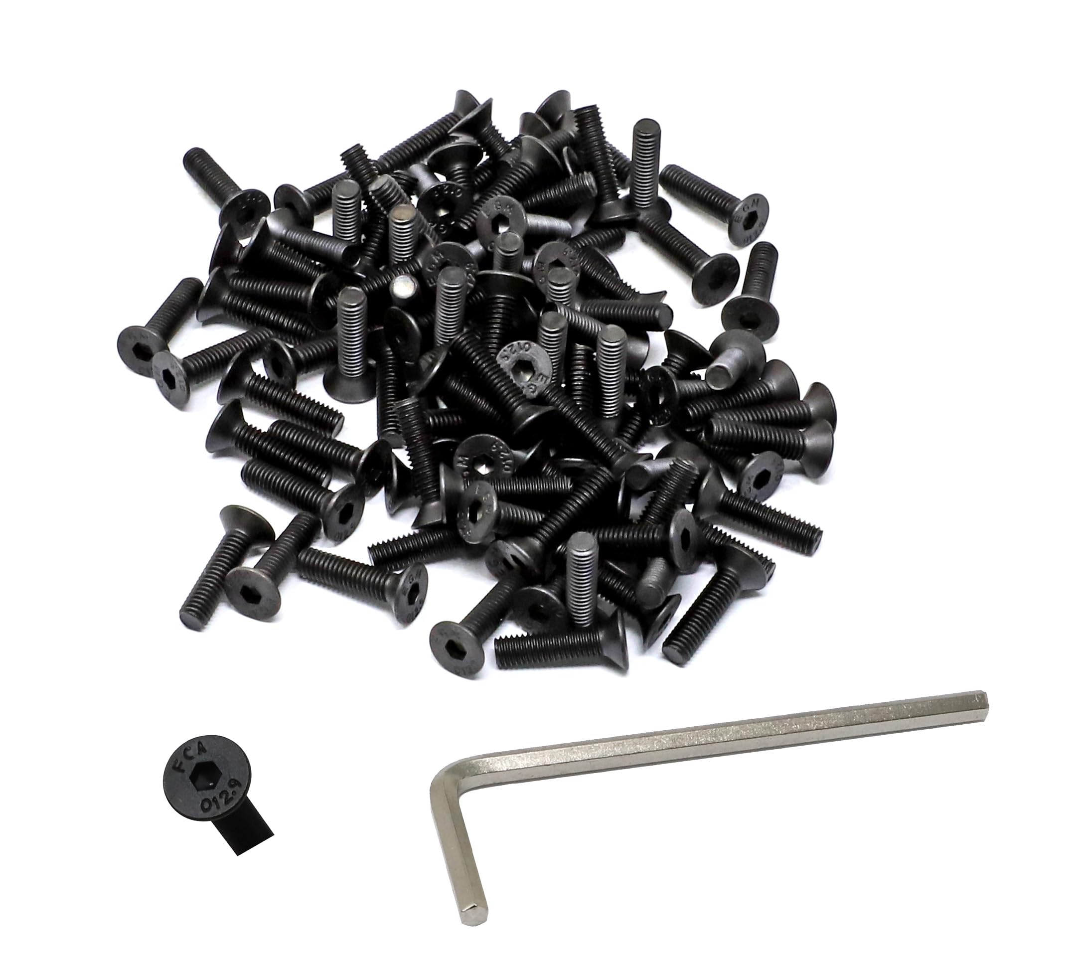 iexcell 100 Pcs M3 x 12mm Thread Pitch 0.5 mm Alloy