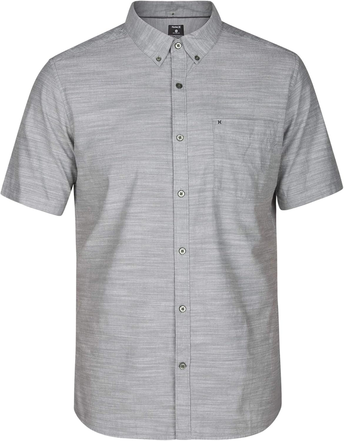 Hurley Men's One & Only Textured Short Sleeve Button Up: Clothing