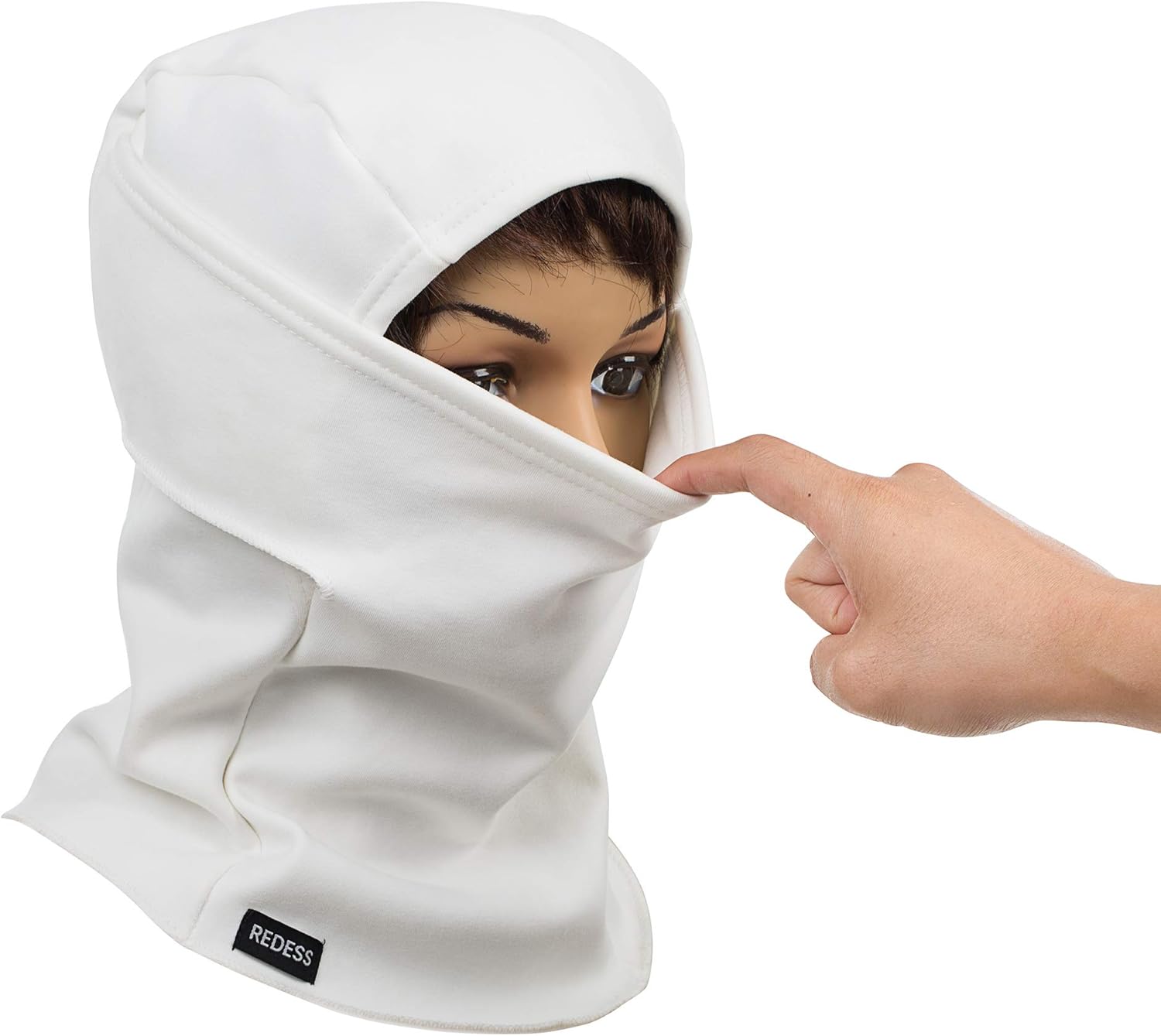Warm Fleece Balaclava Windproof Ski Mask Cold Weather Face Mask Motorcycle Balaclava Hood Warmer Winter Sports Cap White at  Men’s Clothing store