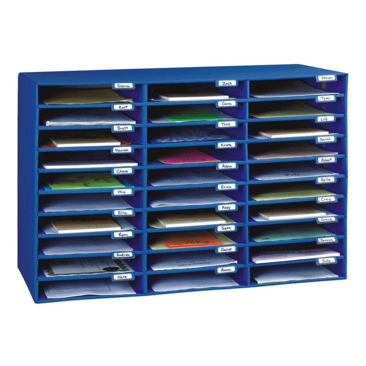 Pacon Classroom Keepers 30-Slot Mailbox Blue (001318) 1 11 71wp1 OlVEL