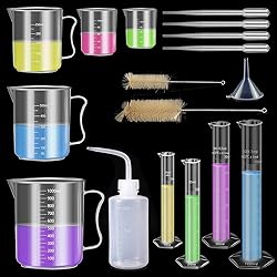 Aeseusia Graduated Cylinders Plastic Beakers, 10ml