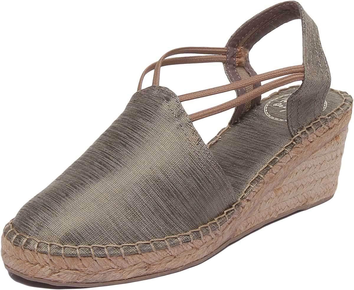 Turia Womens Canvas Espardrilles in Taupe (US 6.5, Taupe)