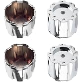 DewFlew Chrome Wheel Center Caps for Moto Metal 950 951 5 OR 6 Lug Wheel | 4Pcs rim center caps,for 5 OR 6 Lug Wheel, fade-resistant finish, tool-free snap-on install, &plusmn;0.5mm OEM Fit
