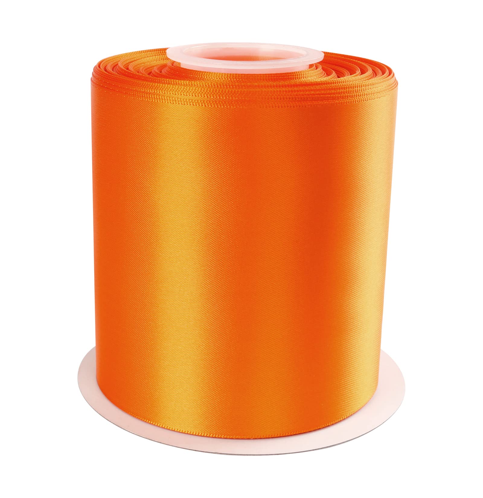 AVANAVA 100mm Wide Ribbon Double Face Satin Ribbon - 22 Meters (668-Orange Peel)