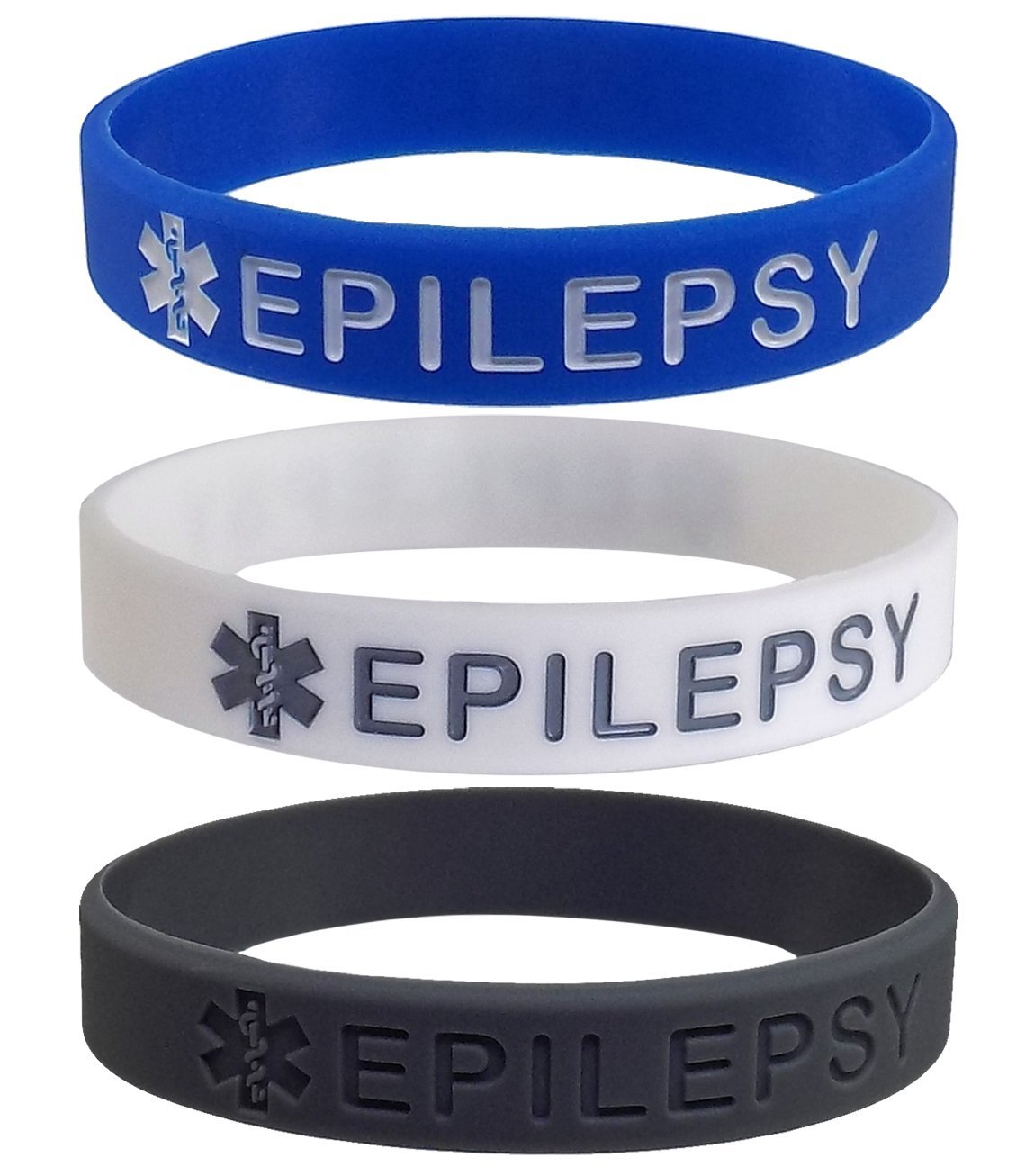 Child Epilepsy and Seizures Silicone Medical Bands 2 Pc