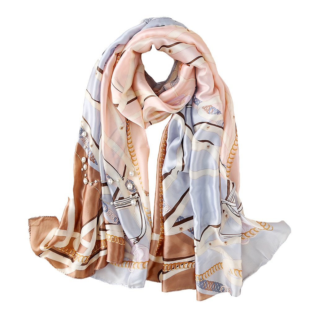 100% Silk Scarf - Women's Fashion Large Sunscreen Shawls Wraps - Lightweight Floral Pattern Satin for Headscarf&Neck 100% Silk Scarf - Women's Fashion Large Sunscreen Shawls Wraps - Lightweight Floral Pattern Satin for Headscarf&Neck