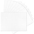 5x7 White Linen Paper Textured Cardstock, Goefun 100 Pack Index Card Wedding Invitation Cardstock 80 lb Linen Paper for Printing, Invitations, Arts & Crafts and Business Cards