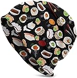 Fuevdvrri Japanese Sushi Mens Winter Beanie Custom