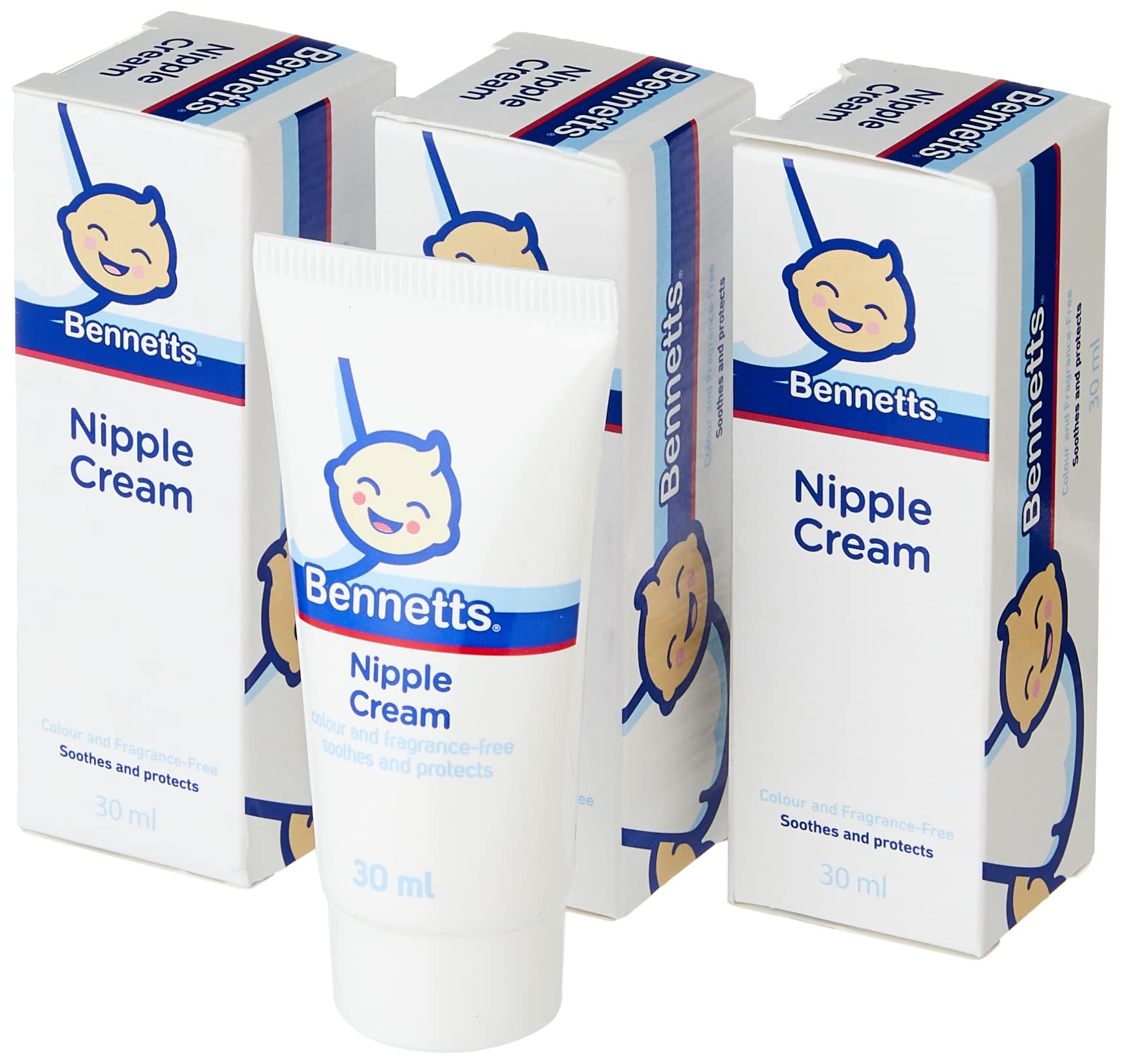 Bennetts Nipple Cream-Moisturizing Cream for Pregnant and Breast Feeding Mothers-,30ml - Pack of 3