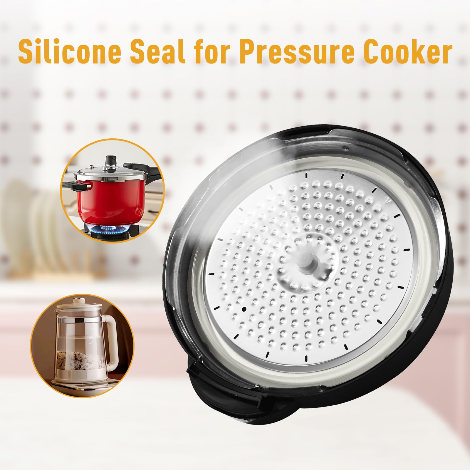 Silicone Sealing Ring for InstaPot Sealing ring for 6qt/5qt - Perfect Fit for Duo50, Duo60, Lux50, Lux60, Smart 60, Ultra 6, CSG60, CSG50 Pressure Cookers - Insta Pot Accessories