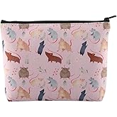 XYANFA Rat Cosmetic Makeup Bag Rat Lovers Gifts Mouse Mom Gifts Rat Owner Gifts Rat Women Gifts Cute Rat Zipper Pouch (rat makeup bag)