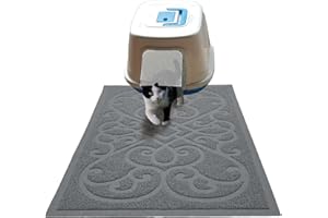 PetLike Cat Litter Mat, Thick Litter Trapping Mat, Durable Litter Box Mat Waterproof, Indoor Mat Washable Mats with Non-Slip Backing, Soft on Kitty Paws and Easy to Clean, Phthalate Free
