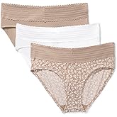 Warner's Women's Blissful Benefits Women's Dig-free Microfiber Lace Hipster 3-pack