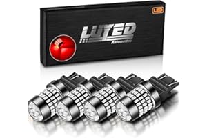 LUYED 3156 3157 LED Bulbs Red 300% Brighter for Brake Tail Lights 3056 3057 3047 4057 4157 LED Bulbs for Brake Lights,Tail Li