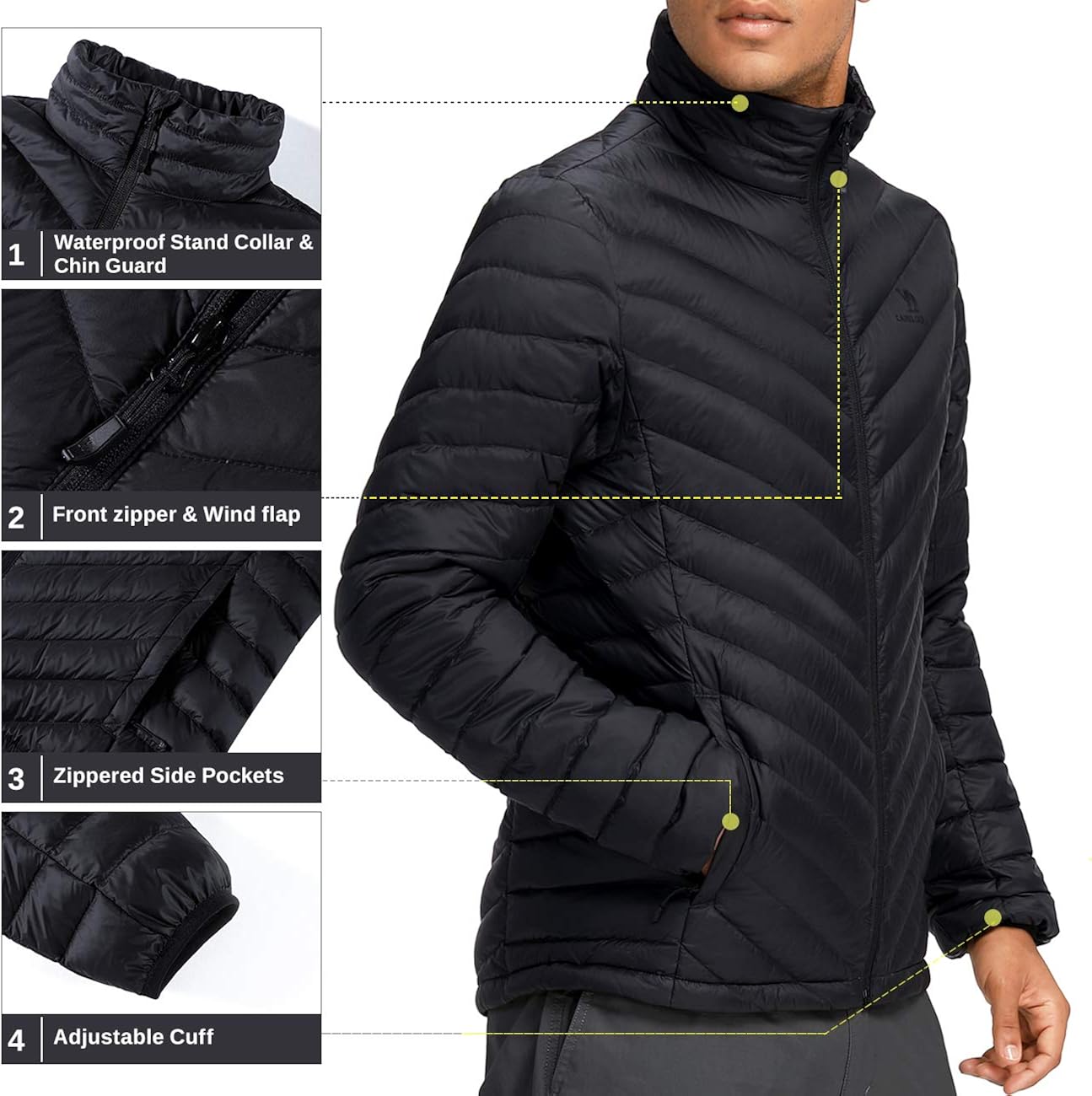 CAMEL CROWN Men's Packable Down Jacket Lightweight Puffer Winter Coats Windproof at  Men’s Clothing store