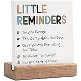 Encouragement Gifts for Women Little Reminders Desk Sign - Mental Health Gifts Dorm Decor for College Girls Positive Gifts Inspirational Decor Motivational Plaque Cheer Up Presents Uplifting Gifts
