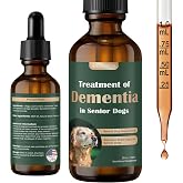 Senior Dog Supplements for Brain Health &amp; Nervous System Support | Mushroom Supplement for Dogs, Dementia Supplement for Calming &amp; Relaxation, Addresses Getting Lost, Social Withdrawal - 59 ML