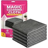Ylahdent Gemie Magic Cleaning Cloth, GemieCloth Magic Cloth, Lint Free MicrofiberCleaning Cloths for Glass Screens, Cars Window, Kitchen, Reusable 1 Pack (5PCS)