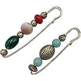 HAISWET Shawl Scarf Clip Retro Style Ornament Safety Pin Brooch Jewelry Set 2 Pcs