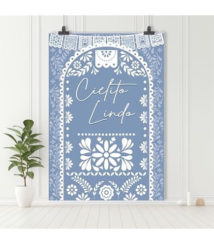 thumbnail image 2 of Lemon Wedding Arch Backdrop Cover - 7.2ft She Found Her Main Squeeze Decor, Blue Tile Design, 2-Sided 2 of 11