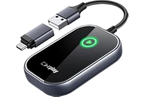 Yilutong Wireless CarPlay Adapter for iPhone, Converts Wired to Wireless CarPlay Dongle Plug & Play Auto Connect Zero Latency for Cars from 2017 & iOS 10+