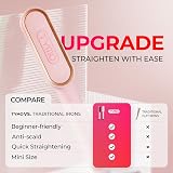 TYMO Hair Straightener Brush UK 2-in-1 Anti-Scald 5 Temp 130-210°C Pink view 3