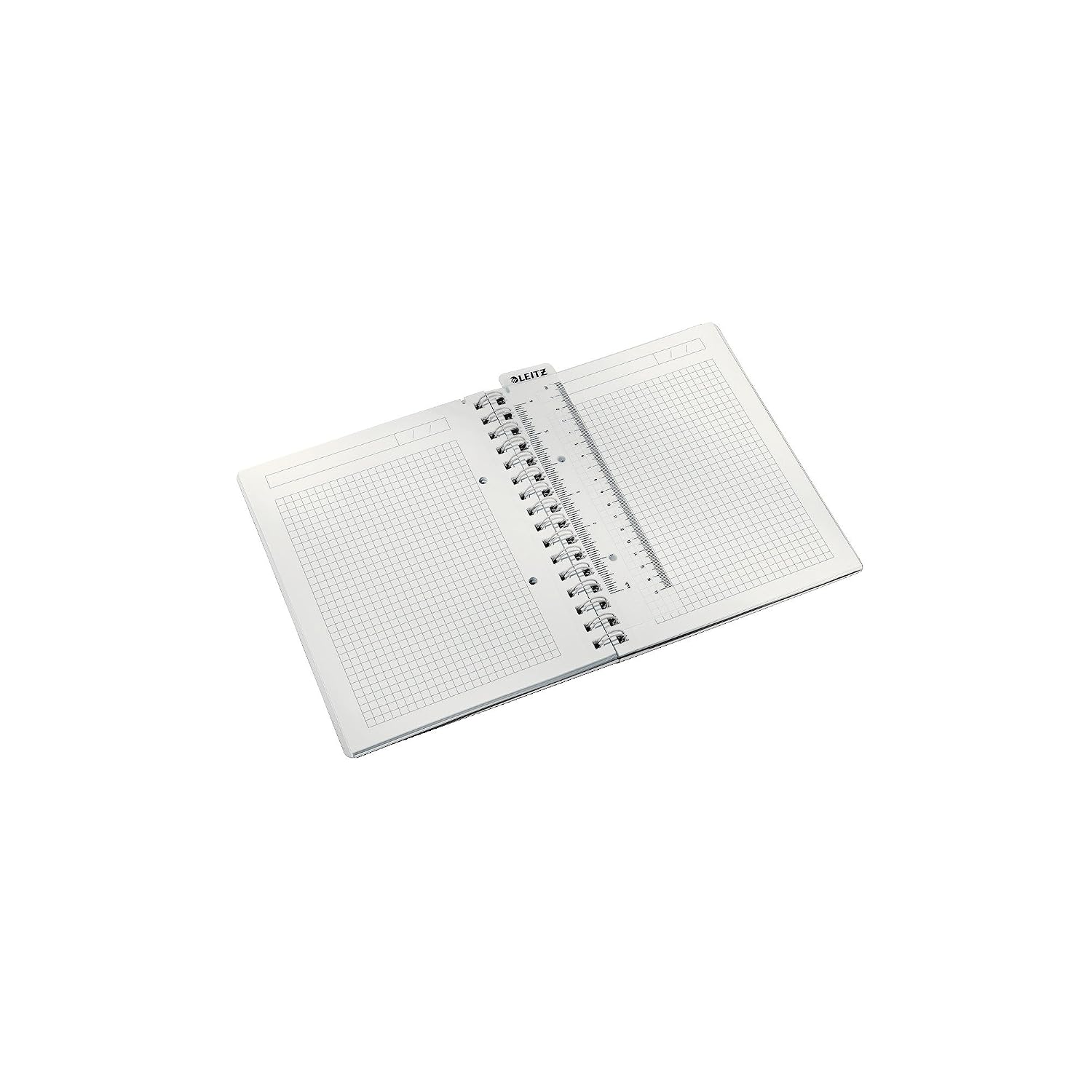 Quaderno Leitz Office A5 Quadretti - 180 Pagine, Rilegatura A Spirale 360°, Copertina Cartone, Rosso