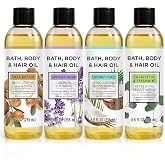 Autumn Shower Body Oils for Women, 4 Pack Fragrance Bath Oil Set 8.6 fl oz | Bath and Shower Oil, Hydrating Moisturizer for Dry Skin, Skin and Hair Care, Scented Body Oil, Gifts for women