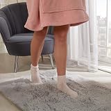Sienna Small Rug Bedroom Silver Grey Fluffy Shaggy 80x150cm Non-Slip view 5