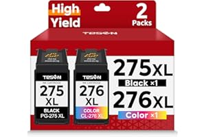 TESEN PG-275XL CL-276XL Replacement for Canon Ink 275 and 276 PG275 CL276 275XL 276XL Ink Cartridge Combo Pack for PIXMA TR4720 TS3522 TS3500 TR4700 TR4722 TS3720 printer Ink Cartridge (Black Color,2-Pack)