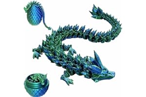 BKSTAR 3D Printed Dragon Easter Egg, Mystery Crystal Fidget Toys, Articulated Dragon With Flexible Joints, Home Decor Executive Desk Toys, Autism/ADHD Gifts