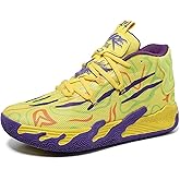 Crazyours Men's Fashion High Top Lace Up Basketball Shoes Lightweight Non Slip Casual Outdoor Sneakers for Tennis Walking Volleyball