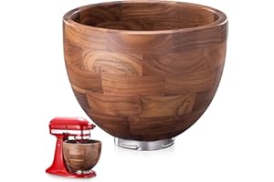 Walnut Wood Mixing Bowl Compatible with KitchenAid