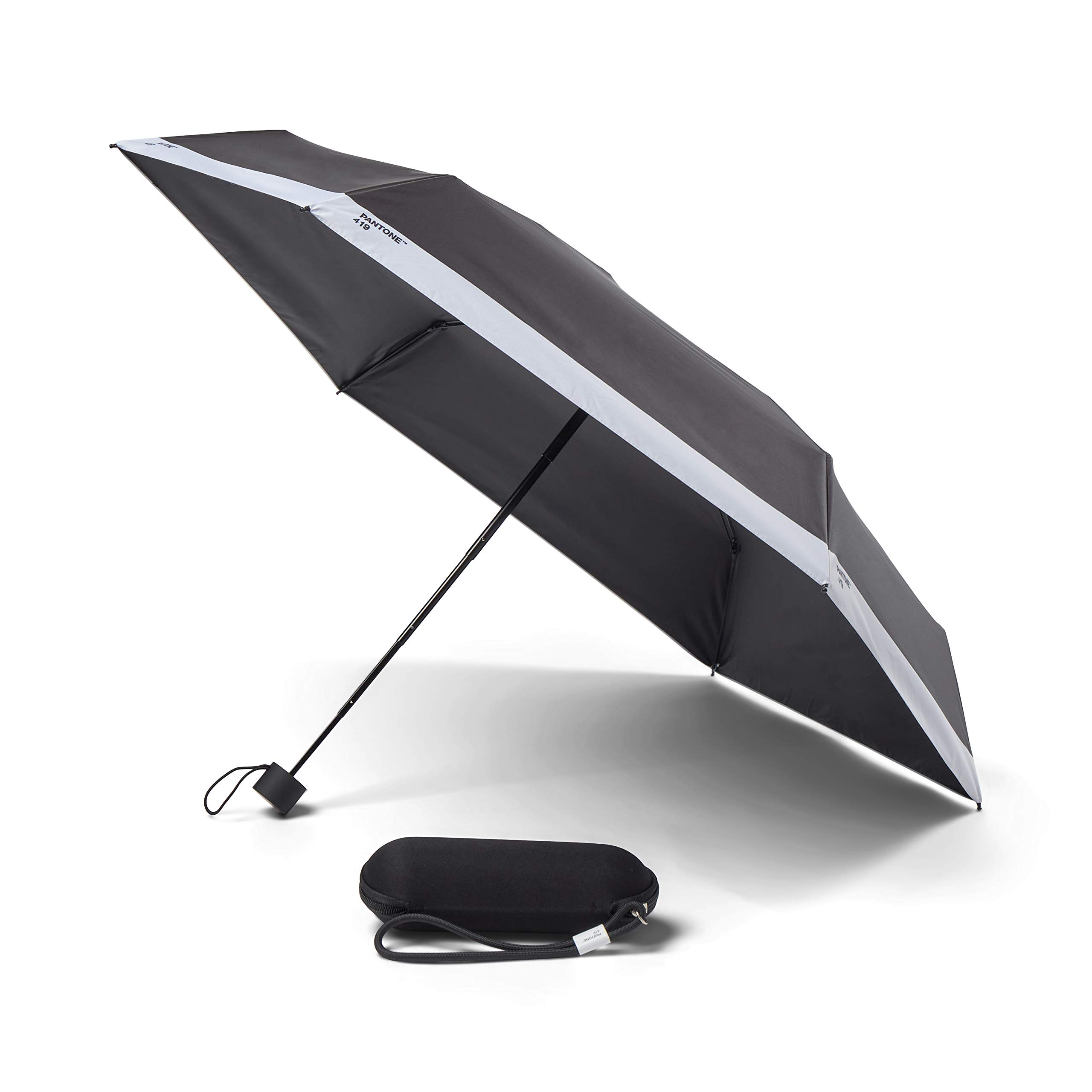 Copenhagen.design Pantone Umbrella Travel foldable in Box with keychainstrap, Black