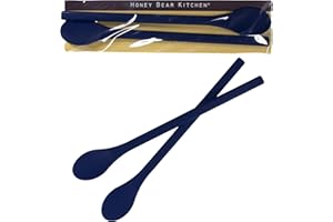 Honey Bear Kitchen Silicone Cocktail Stirs for Tall Drinkware, Set of 2 (Midnight Indigo)