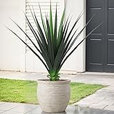 JUSTOYOU 3FT Realistic Agave Plant Artificial, Spiked Succulent Faux Agave Plants, 36" Fake Succulent Plant Outdoor UV Resistant for Patio, Front Porch, Home and Office Decor, 1pc