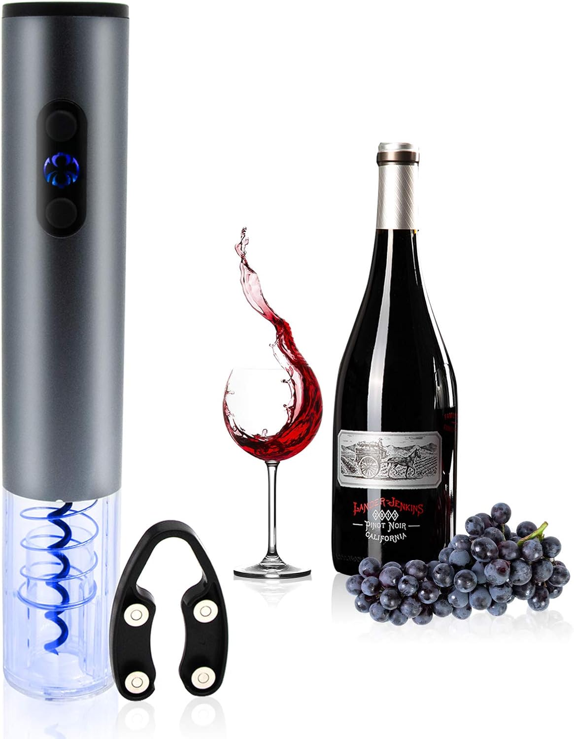 Electric Wine Bottle Opener with Foil Cutter, Battery