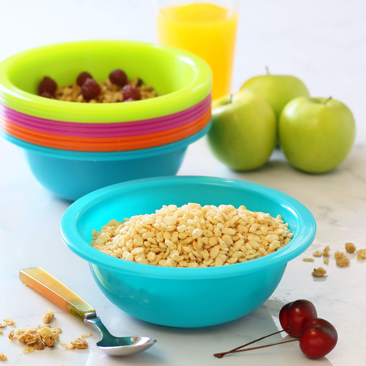 Cereal Bowls Home & Kitchen Soup BPA Free Reusable Colorful Kids Bowls