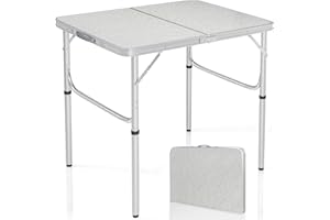 RedSwing Aluminum Folding Table 3 Feet Adjustable Height, Lightweight and Portable Camping Table, 36x24 Inches