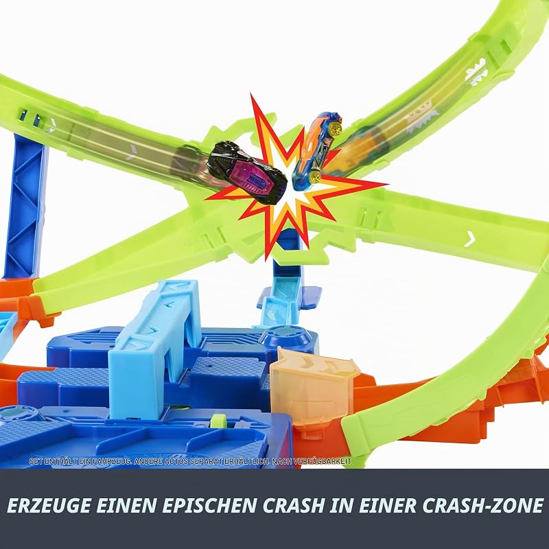 Spielzeugauto-Trackset mit motorisiertem Beschleuniger