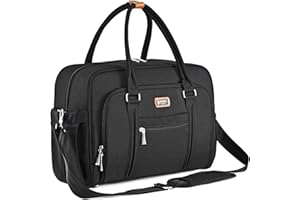 WV WELAVILA WELAVILA Diaper Bag Tote Large Diaper Bag with Changing Pad Attached & Insulated Pockets For Mom & Dad - Unisex Multifunction Travel Diaper Tote - Black - Diaper Tote Bag - Travel Diaper Bag