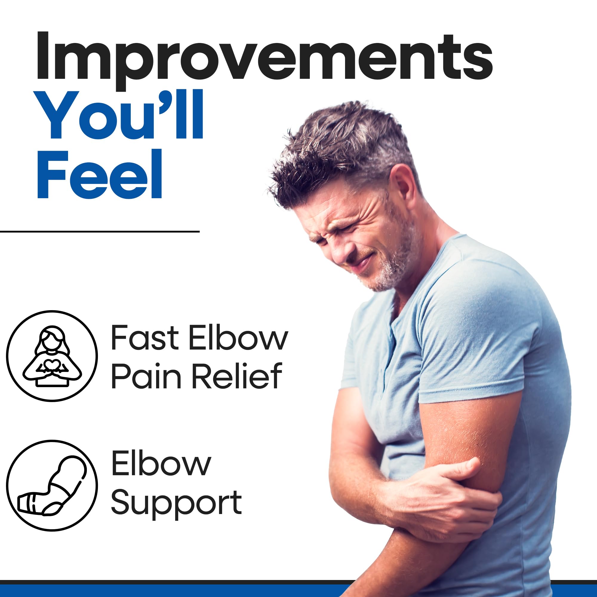 Elbow Splint Tendonitis l Tennis Elbow Brace | Cubital Tunnel Brace Support for Sleeping | Arm Support & Compression Sleeve Immobilizer for Ulnar Nerve Pain Relief | Women & Men Fits Most