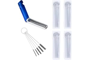 Yenblow Throttle Body Cleaner Brush Kit, Motorcycle Carburetor Jet Cleaning Set, Torch Tip Carb Jet Dirt Cleaner for Chainsaw Orifices Welding Motorcycle ATV Stove Gas Nozzles