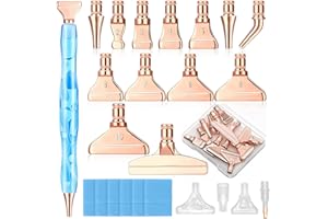ZYNERY 30 PCS Diamond Painting Pens Kit, 13 PCS Stainless Steel Tip for Diamond Painting Accessories with 12 Clay, Diamond Art Pens 5D Diamond Painting Tools for DIY Craft (Blue)