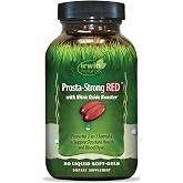 Irwin Naturals Prosta-Strong RED with Nitric Oxide Booster | 80 Softgels | Prostate Health Supplements for Men | Saw Palmetto + L-Citrulline | Healthy Urinary Flow &amp; Blood Flow | 80 Liquid Soft-Gels