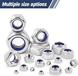 Leryati M10 Nylock Nut Stainless Steel Nylon Insert 10Pcs DIN985 A2 V2A view 5