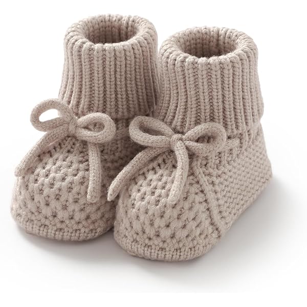 Newborn Beanie Hadetoto Baby Booties Newborn First Walkers Cozy Shoes Warm Knit Soft Booties For Toddler Infant Boy Girl C3 Girls Booties